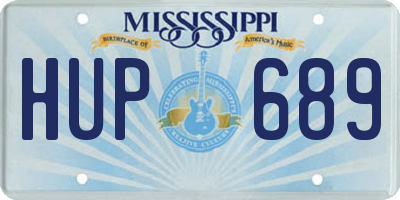 MS license plate HUP689