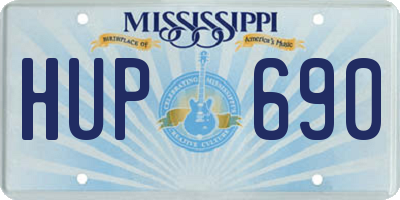 MS license plate HUP690
