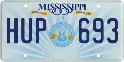 MS license plate HUP693