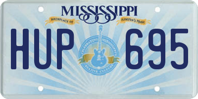 MS license plate HUP695