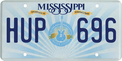MS license plate HUP696