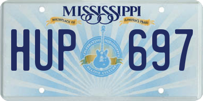 MS license plate HUP697