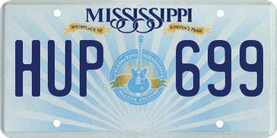 MS license plate HUP699