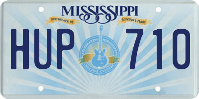 MS license plate HUP710