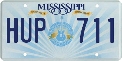 MS license plate HUP711
