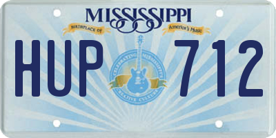 MS license plate HUP712