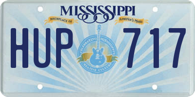 MS license plate HUP717