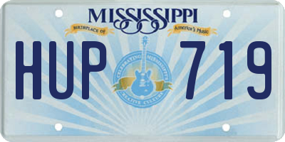 MS license plate HUP719