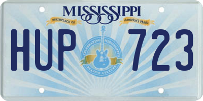 MS license plate HUP723