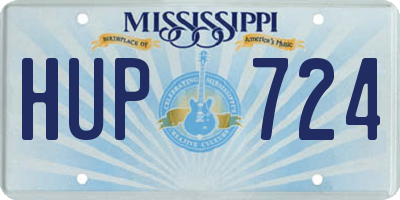 MS license plate HUP724