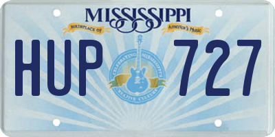 MS license plate HUP727