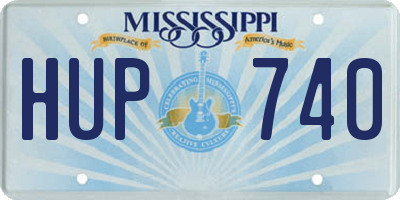 MS license plate HUP740