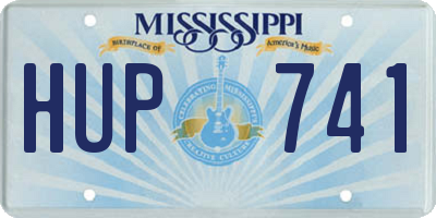 MS license plate HUP741