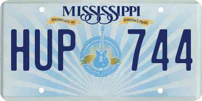 MS license plate HUP744