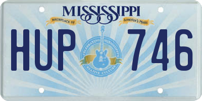 MS license plate HUP746