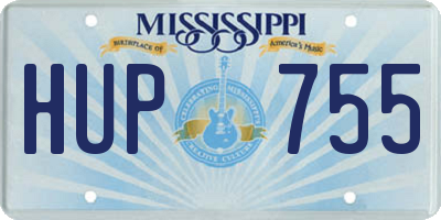 MS license plate HUP755