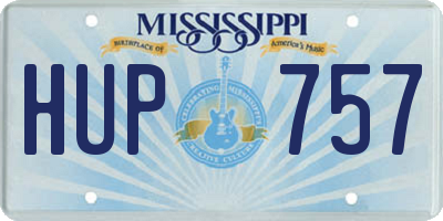 MS license plate HUP757