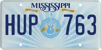 MS license plate HUP763