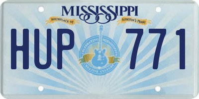 MS license plate HUP771