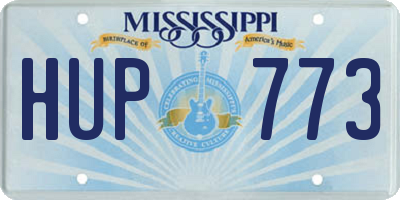MS license plate HUP773