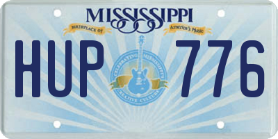MS license plate HUP776
