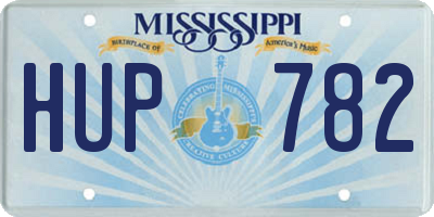 MS license plate HUP782