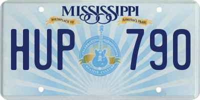 MS license plate HUP790