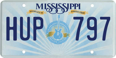 MS license plate HUP797