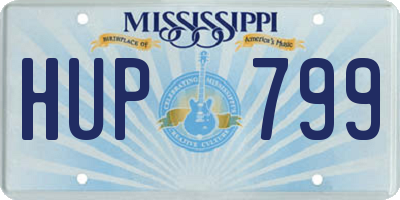 MS license plate HUP799