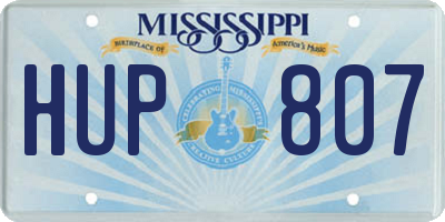 MS license plate HUP807