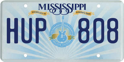 MS license plate HUP808