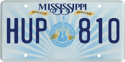 MS license plate HUP810