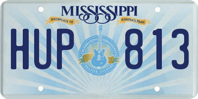 MS license plate HUP813