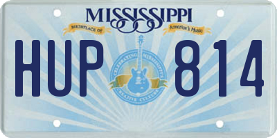MS license plate HUP814