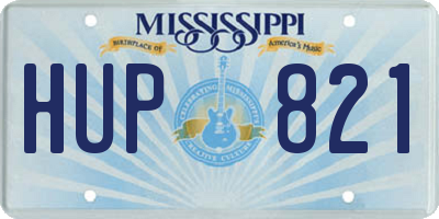 MS license plate HUP821