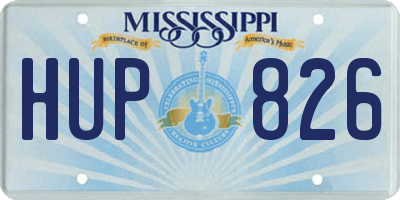 MS license plate HUP826