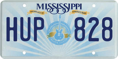 MS license plate HUP828