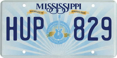 MS license plate HUP829