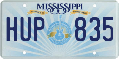 MS license plate HUP835