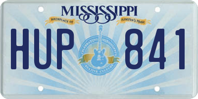 MS license plate HUP841