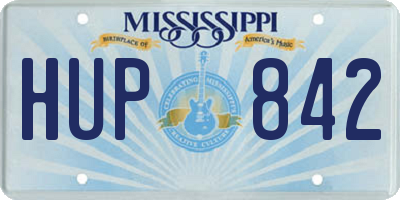 MS license plate HUP842