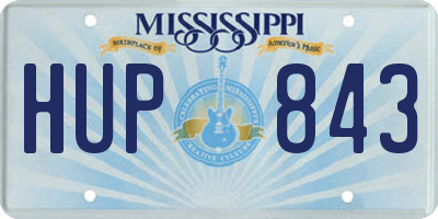 MS license plate HUP843