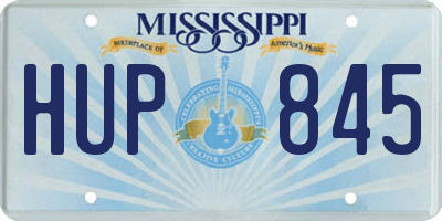 MS license plate HUP845