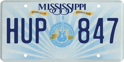 MS license plate HUP847
