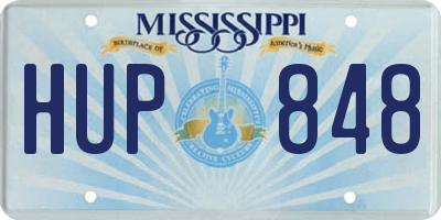 MS license plate HUP848