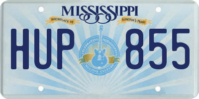 MS license plate HUP855