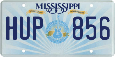 MS license plate HUP856