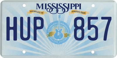 MS license plate HUP857