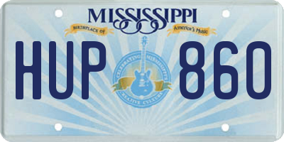 MS license plate HUP860