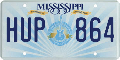 MS license plate HUP864
